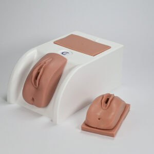 mySim urinary catheter training kit in silicone for female catheterization and suprapubic practice